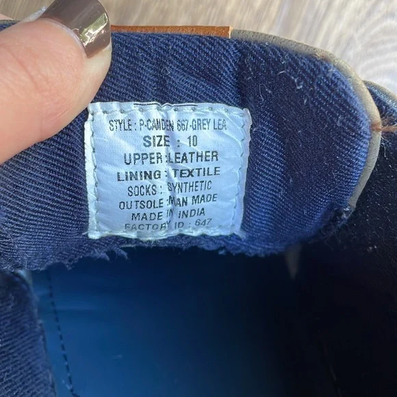 Steve Madden Shoes Mens Sz 10.5 Gray Leather Sneakers Camden 667 Casual Lace Up - Picture 6 of 6